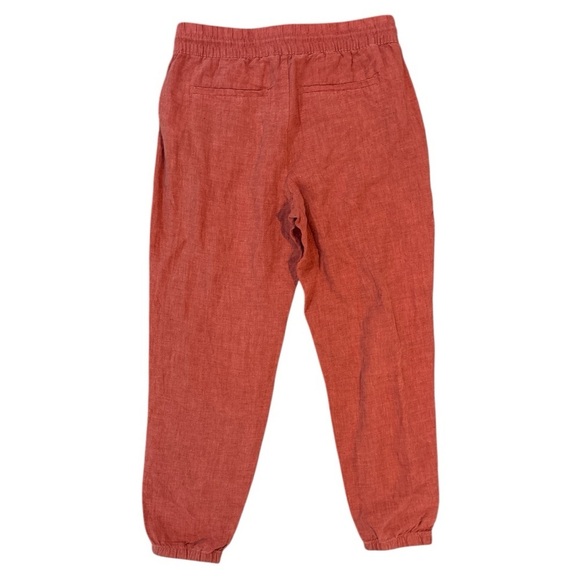 Athleta Retreat Linen Jogger in Rust Orange Size 8 - Picture 6 of 7